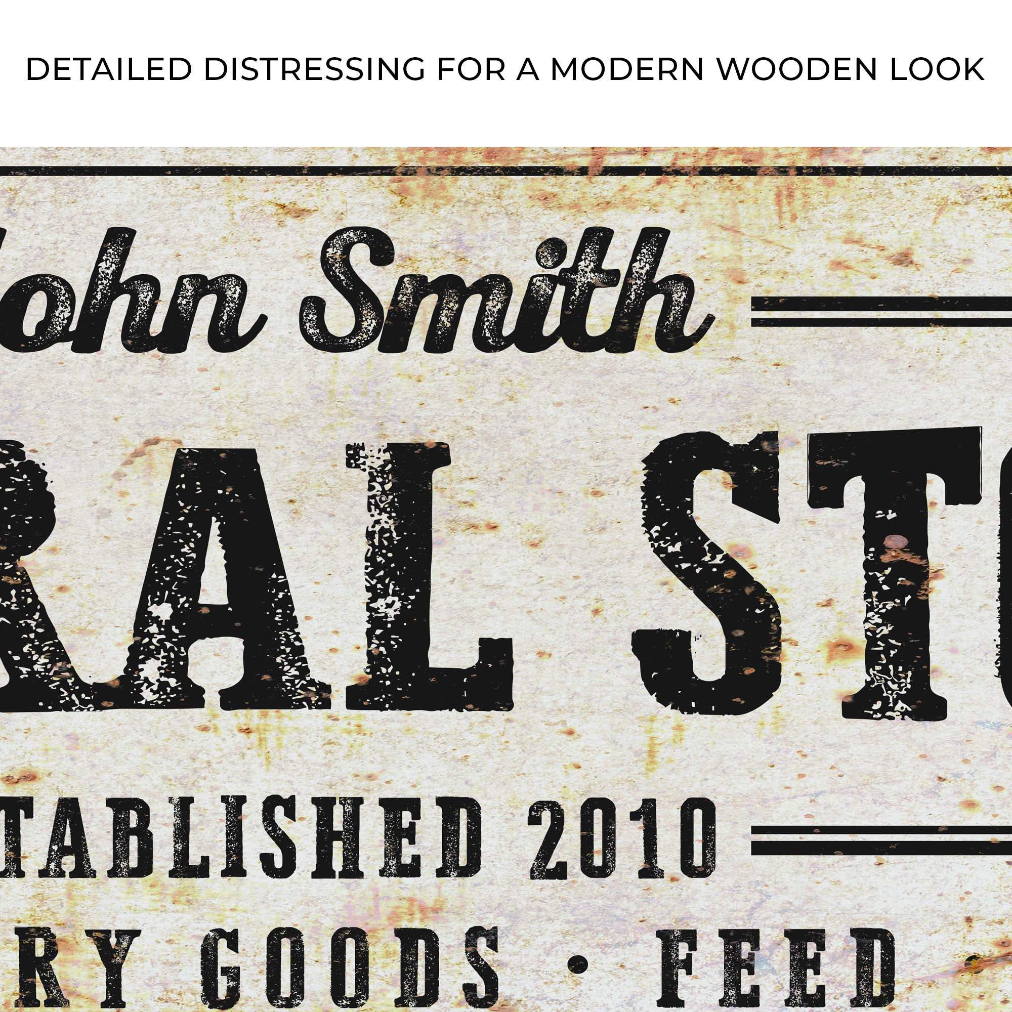 Rustic General Store Sign - Tailored Canvases - Flyclothing LLC