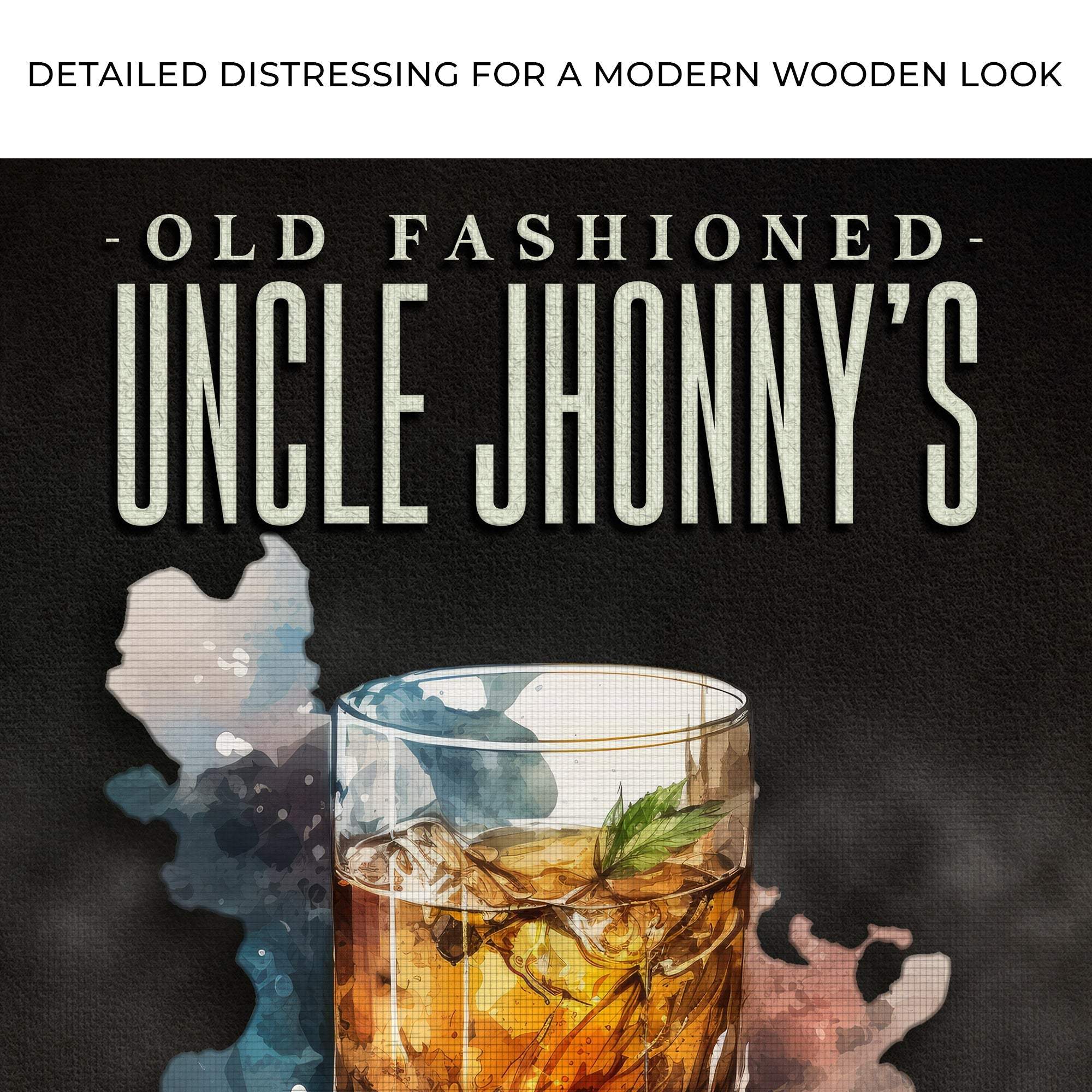 Old Fashioned Whiskey Bar Sign - Tailored Canvases - Flyclothing LLC