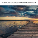 Small Dock By The Vibrant Lake Canvas Wall Art - Tailored Canvases - Flyclothing LLC