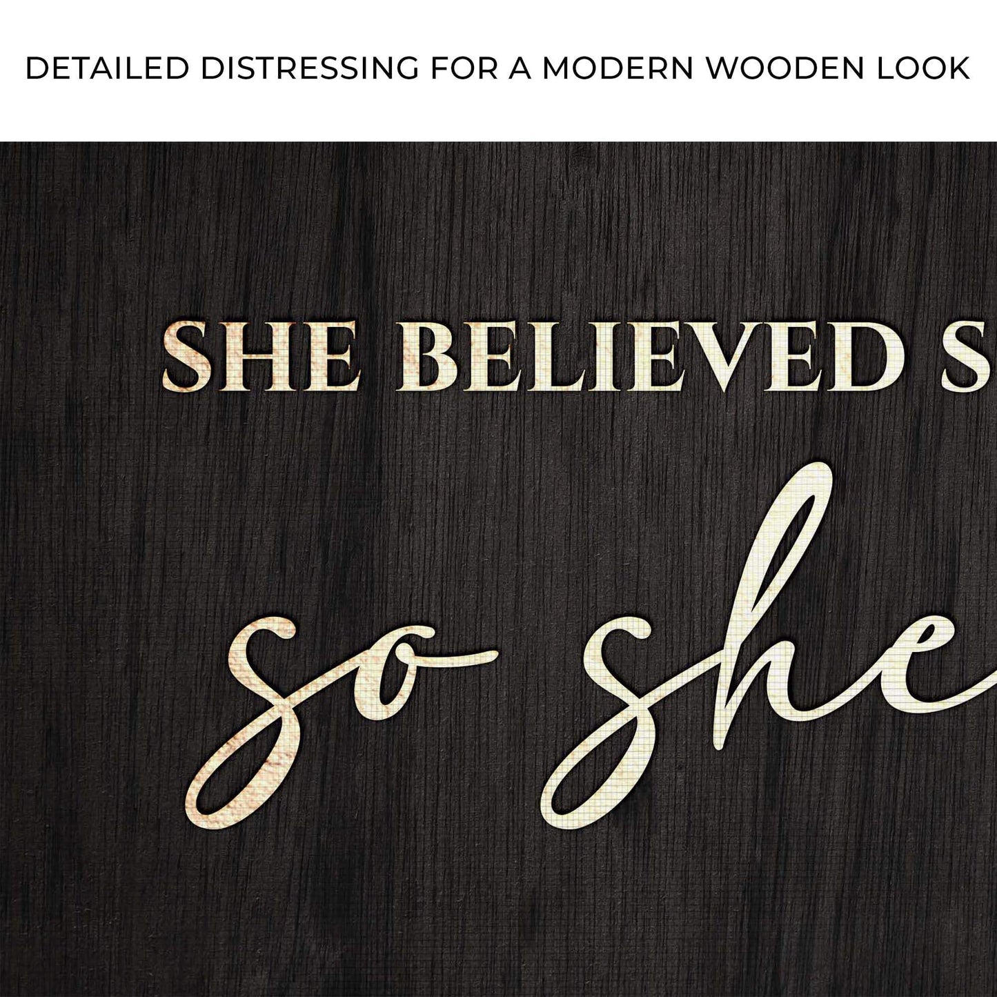 She Believed She Could So She Did Sign II - Tailored Canvases - Flyclothing LLC