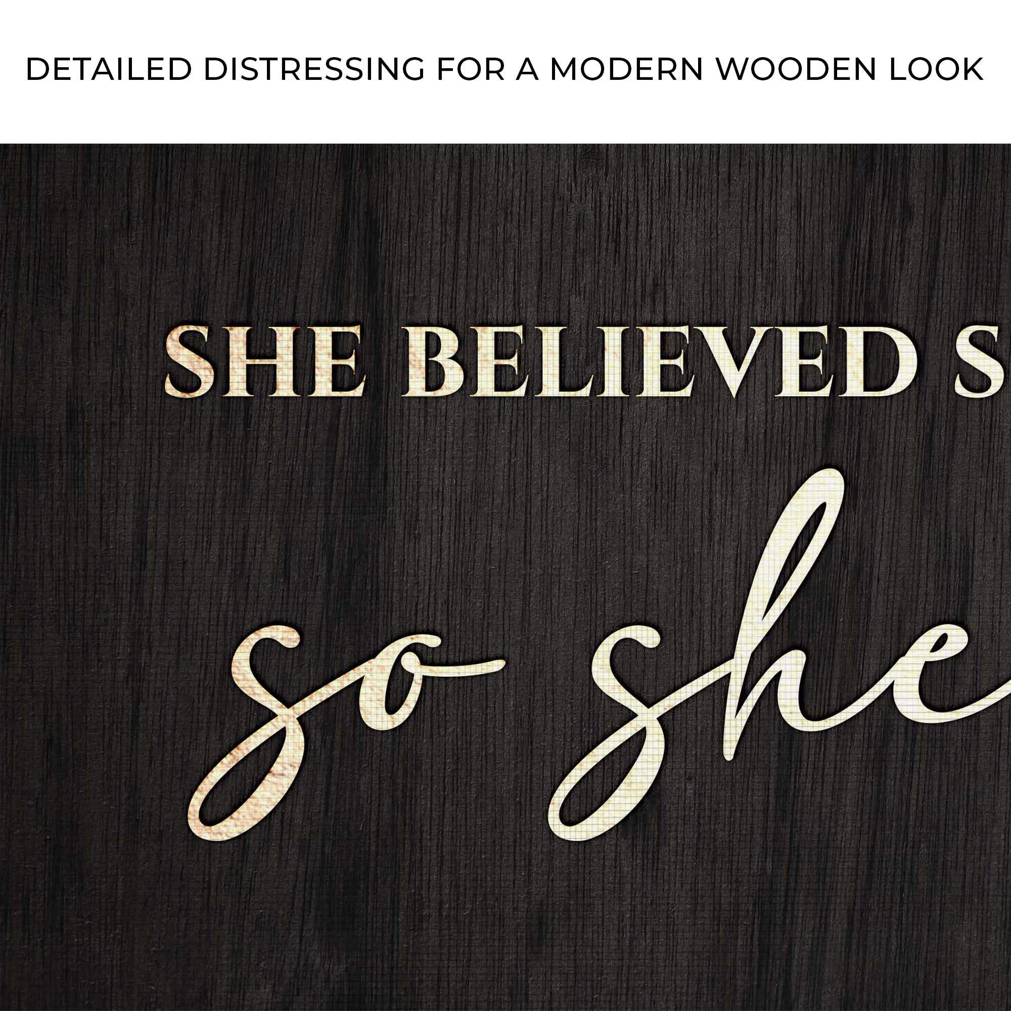 She Believed She Could So She Did Sign II - Tailored Canvases - Flyclothing LLC
