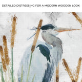Heron In The Reeds Canvas Wall Art II - Tailored Canvases - Flyclothing LLC