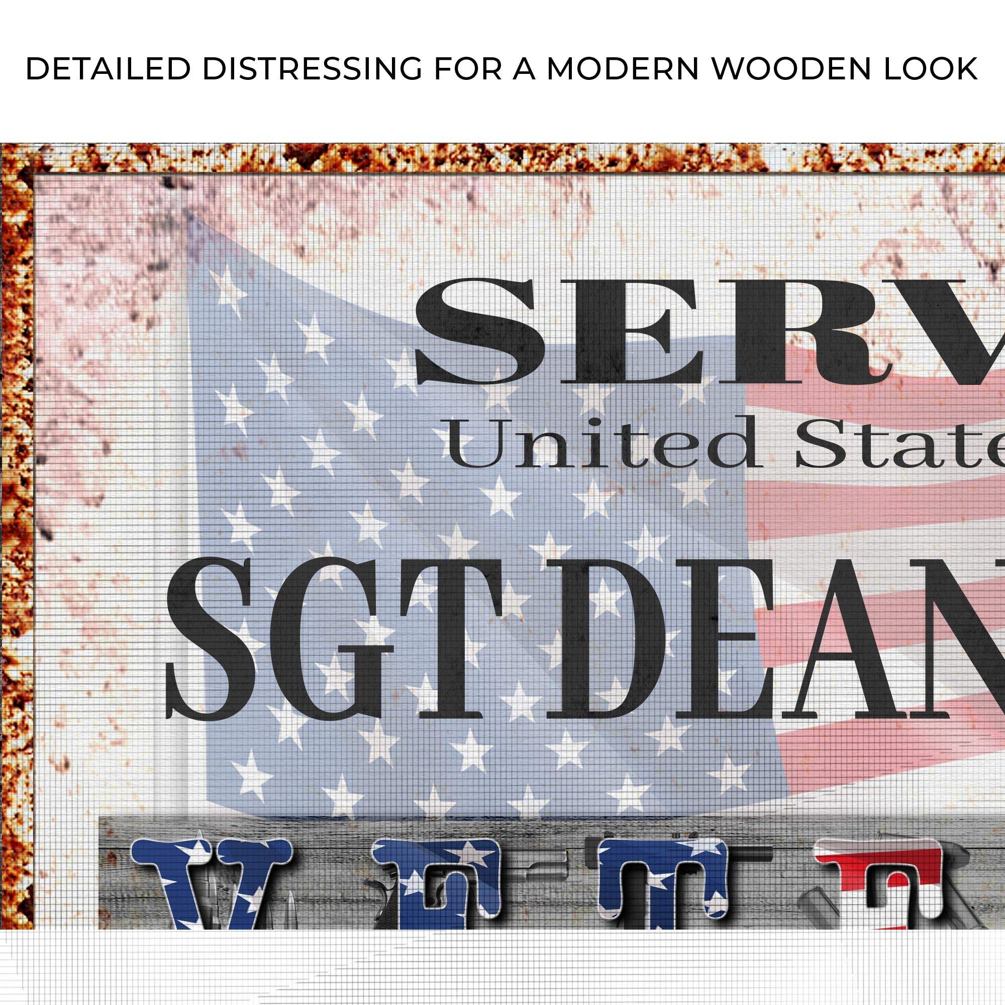 Thank You For Your Service Veterans Sign - Tailored Canvases - Flyclothing LLC