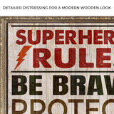 Your Most Important Power Is Love Superhero Rules Sign - Tailored Canvases - Flyclothing LLC