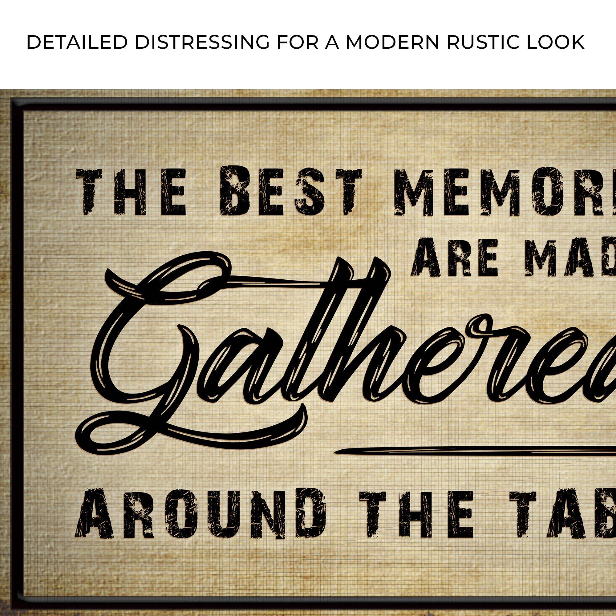The Best Memories Are Made Gathered Around The Table Sign III - Tailored Canvases - Flyclothing LLC