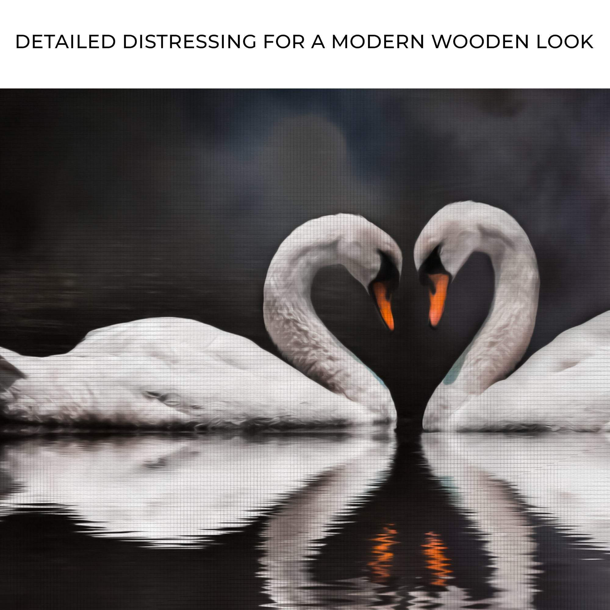 Moonlit Romantic Swan Canvas Wall Art - Tailored Canvases - Flyclothing LLC