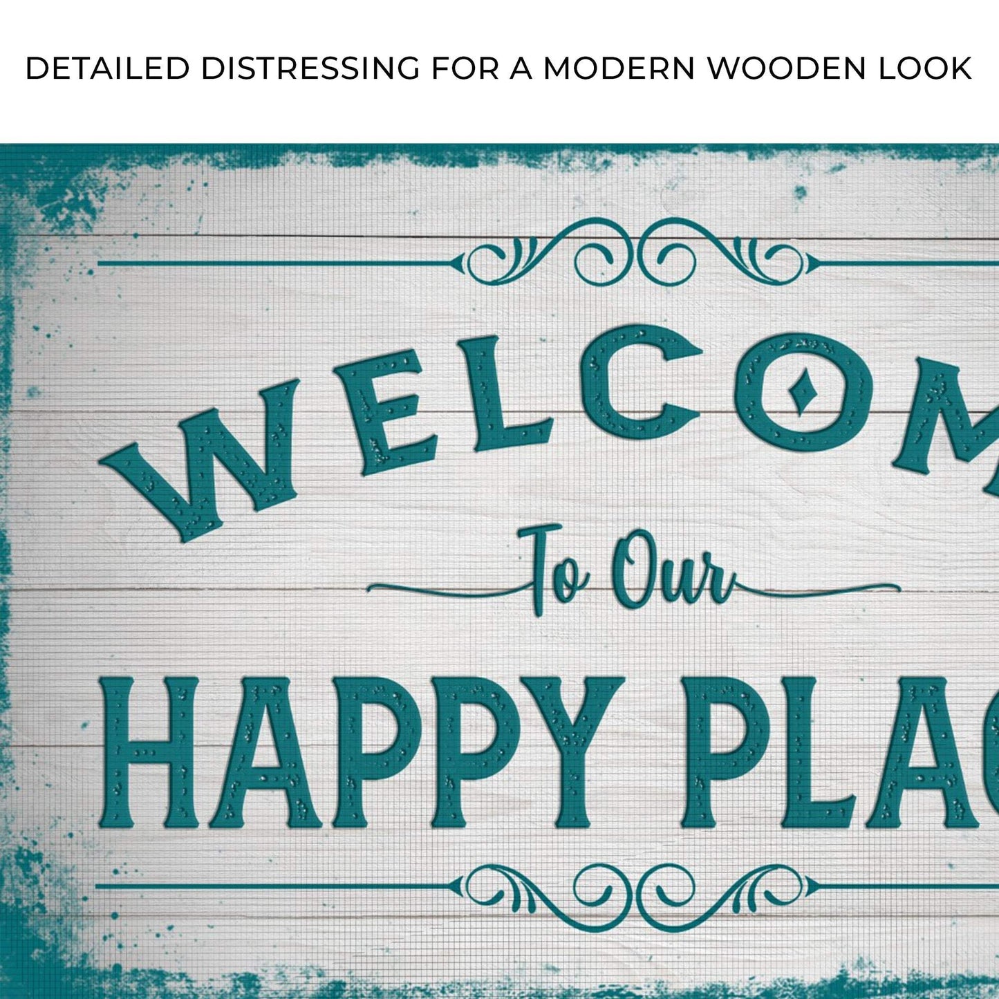 Welcome To Our Happy Place Sign II - Tailored Canvases - Flyclothing LLC