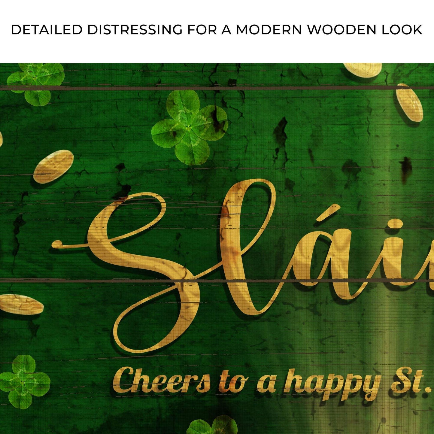 Sláinte! Cheers To A Happy St. Patrick's Day Sign - Tailored Canvases - Flyclothing LLC