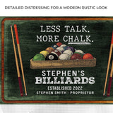 Less Talk More Chalk Billiards Sign II - Tailored Canvases - Flyclothing LLC