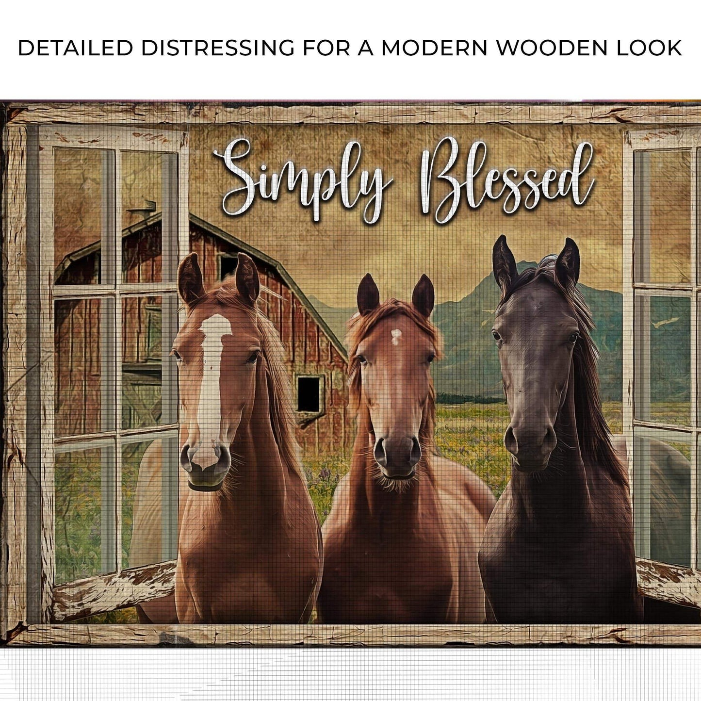Simply Blessed Amazing Horse Farm Sign - Tailored Canvases - Flyclothing LLC