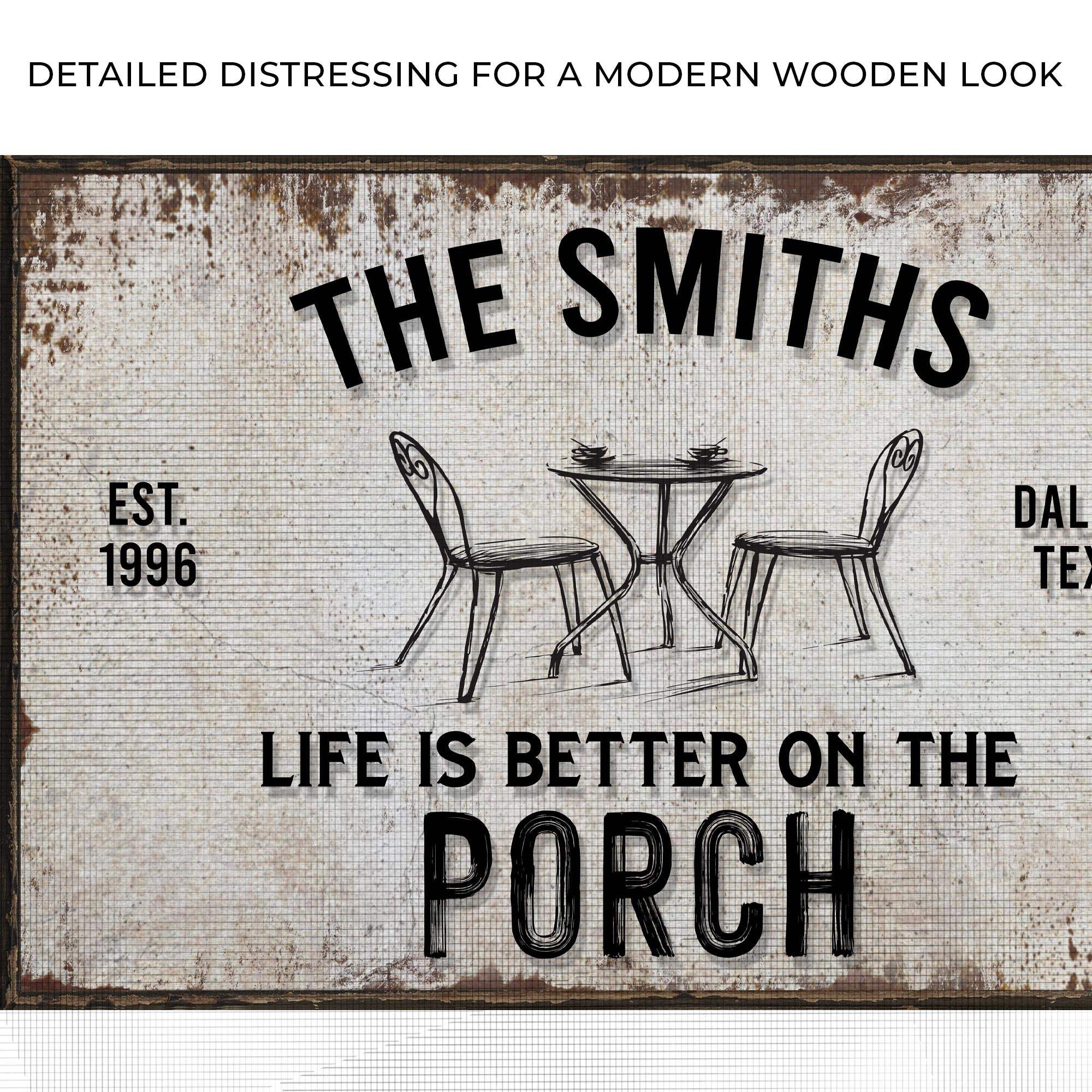 Life Is Better On The Porch Sign - Tailored Canvases - Flyclothing LLC