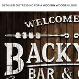 Welcome To Our Backyard Bar And Grill Sign - Tailored Canvases - Flyclothing LLC
