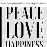 Peace Love Happiness Sign II - Tailored Canvases - Flyclothing LLC