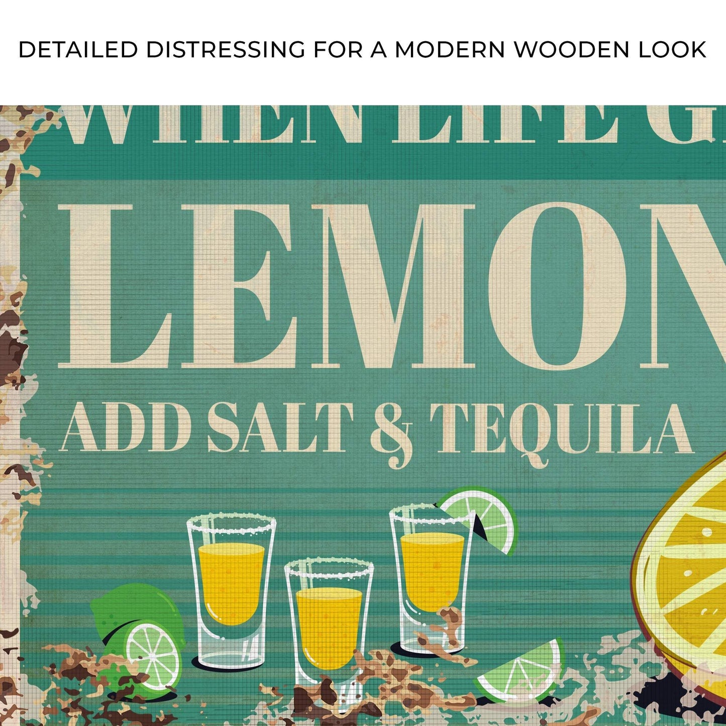 When Life Gives You Lemons Old Rustic Paper Sign - Tailored Canvases - Flyclothing LLC