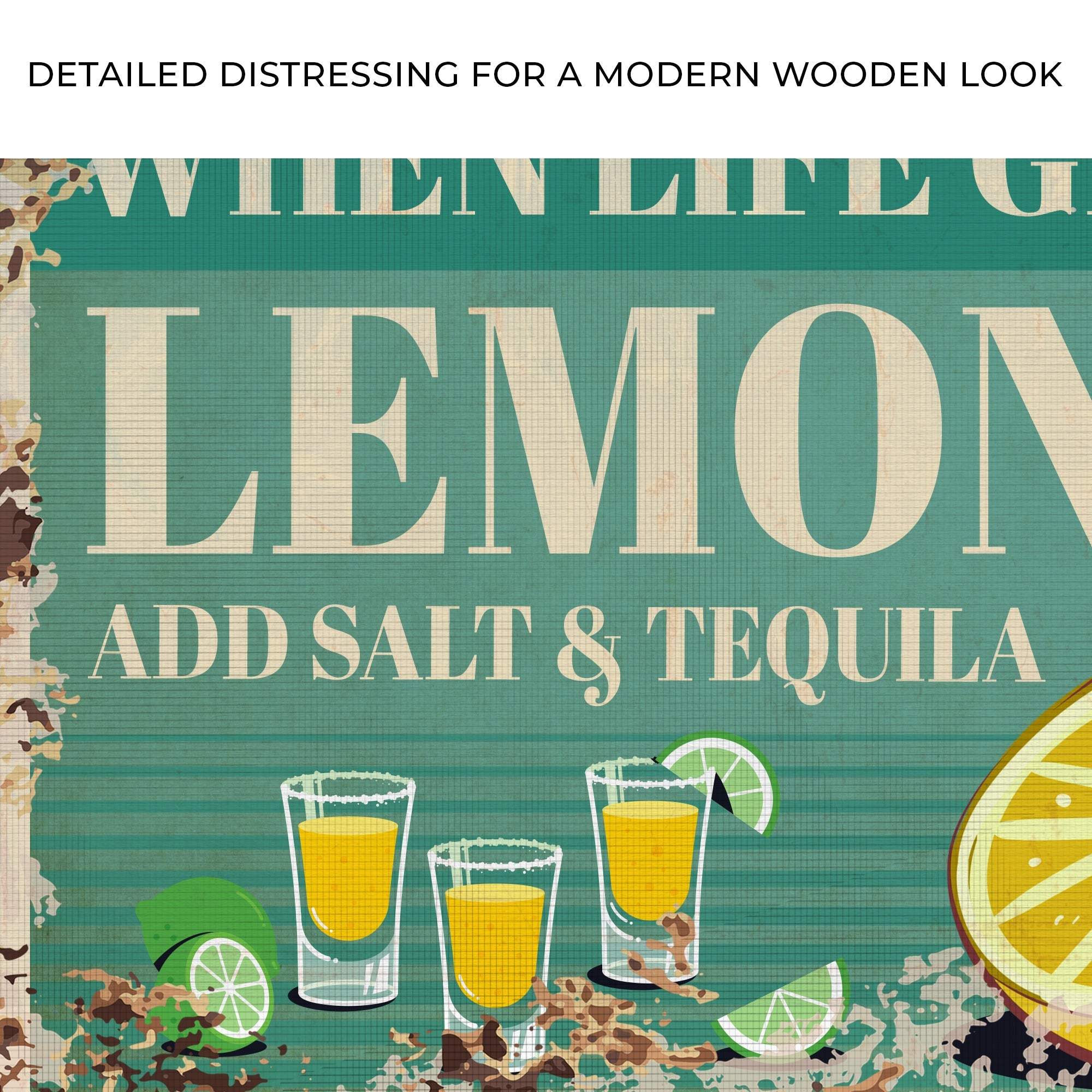 When Life Gives You Lemons Old Rustic Paper Sign - Tailored Canvases - Flyclothing LLC