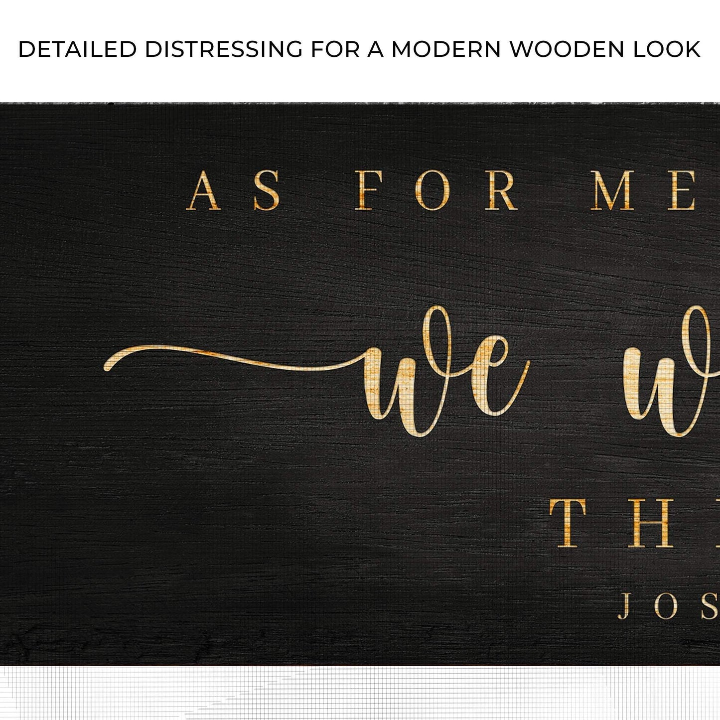 Joshua 24:15 - We Will Serve The Lord Sign III - Tailored Canvases - Flyclothing LLC