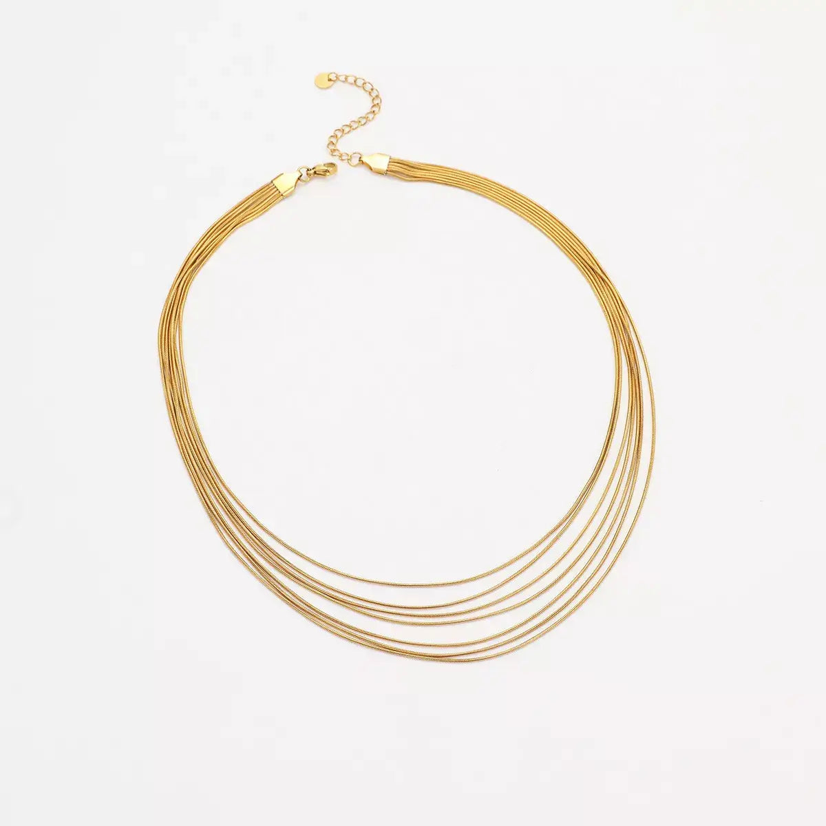 Stainless Steel Multi-Layered Necklace - Trendsi - Flyclothing LLC