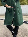 Full Size Asymmetrical Zip-Up Hooded Fleece Outerwear Plus Size - Trendsi - Flyclothing LLC
