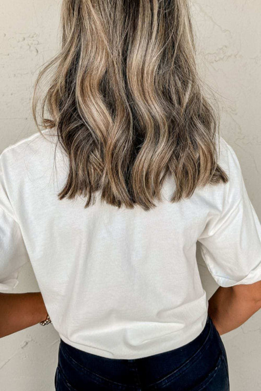 HIPPITY HOPPITY Round Neck Short Sleeve T-Shirt - Trendsi - Flyclothing LLC