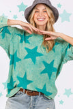 SAGE + FIG Mineral Wash Star Pattern T-Shirt - Trendsi - Flyclothing LLC