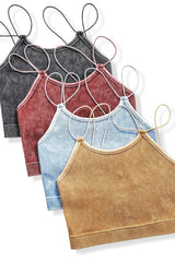 Zenana Washed Ribbed Seamless Double Strap Brami - Trendsi - Flyclothing LLC
