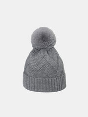 Roll Rim Hat with Pompom - Trendsi