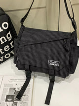 Plaid Buckle Flap Crossbody Bag - Trendsi - Flyclothing LLC