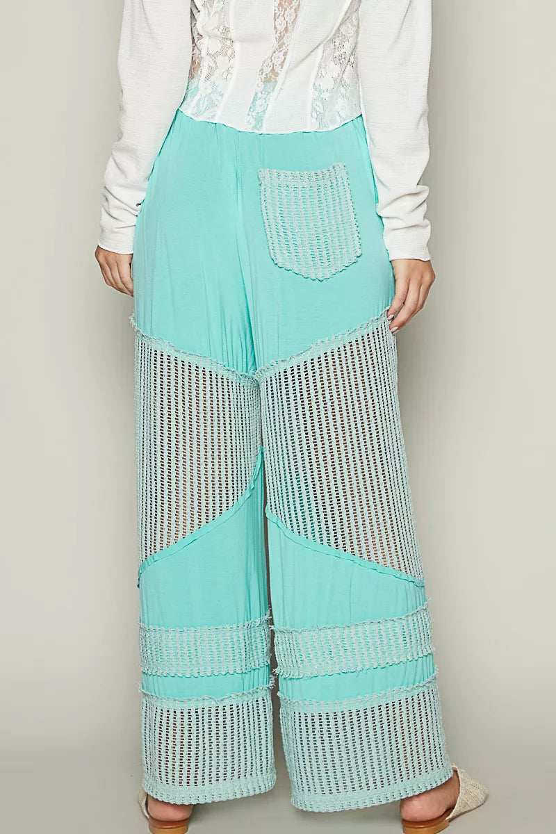 POL Drawstring Elastic Waistband Wide-Leg Pants - Trendsi - Flyclothing LLC