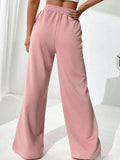 Elastic Waist Wide Leg Pants - Trendsi - Flyclothing LLC