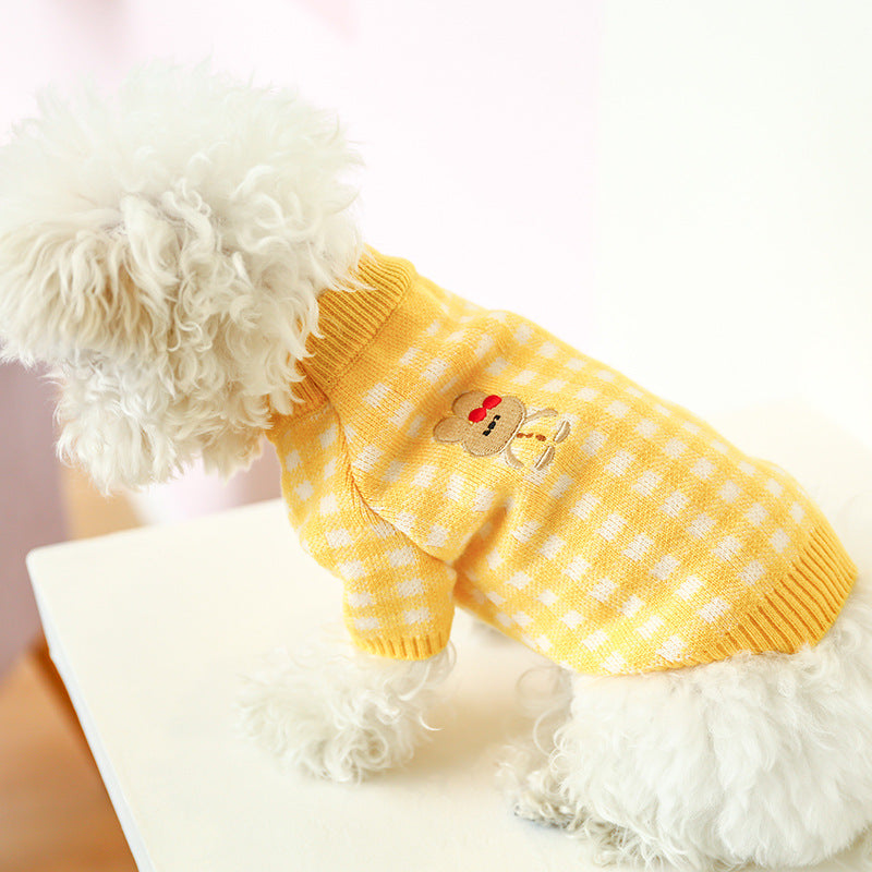 Bowknot Dog Clothes Cat Costume Hollow Knit Dog Sweater - My Store - Flyclothing LLC