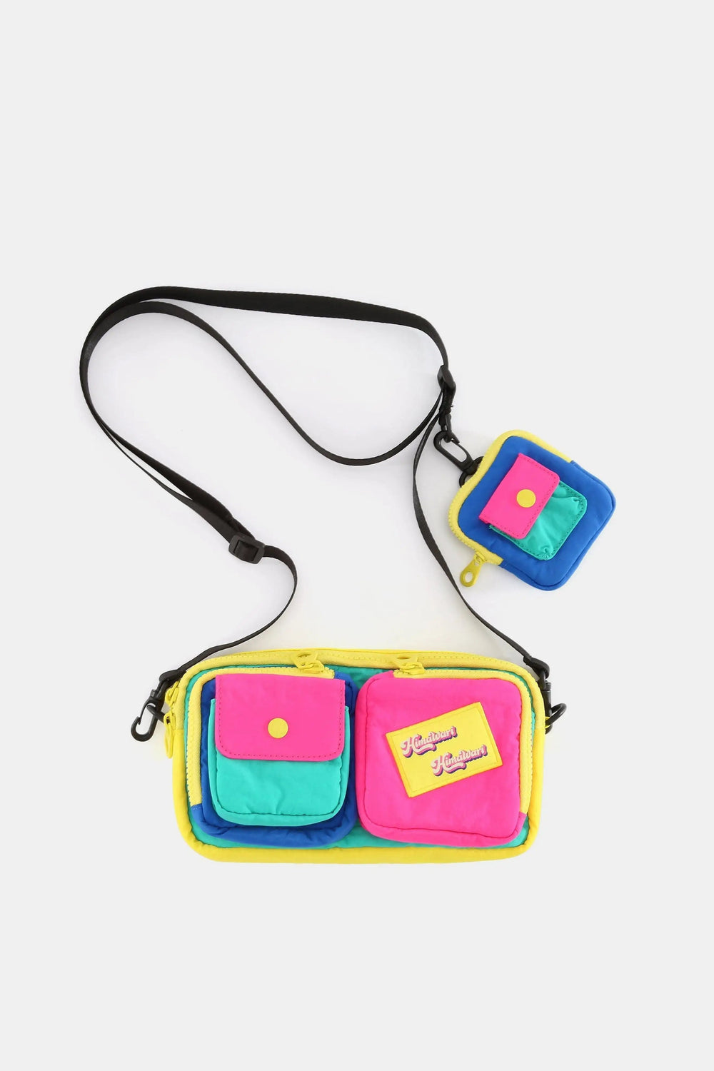 Himawari Removable Strap Nylon Crossbody Bag with EarPods Bag - Trendsi