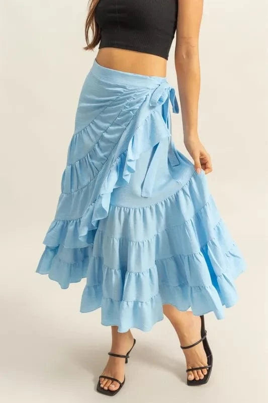 HYFVE Ruffled Tiered High Waist Skirt - Trendsi