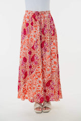 White Birch Full Size High Waisted Floral Woven Skirt - Trendsi - Flyclothing LLC