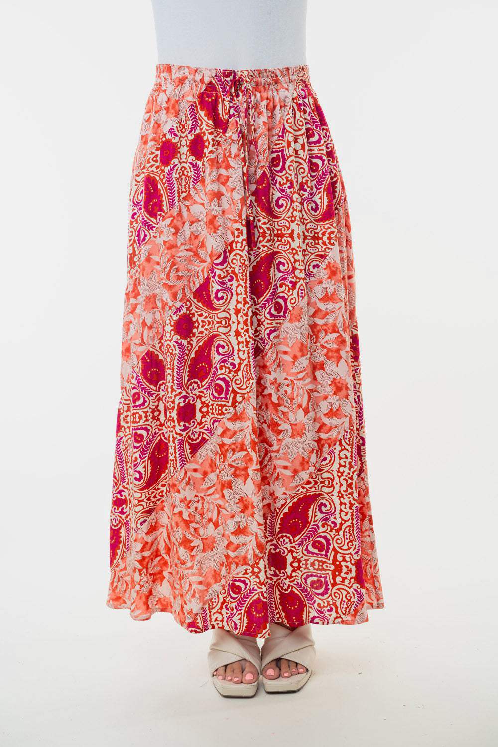 White Birch Full Size High Waisted Floral Woven Skirt - Trendsi - Flyclothing LLC