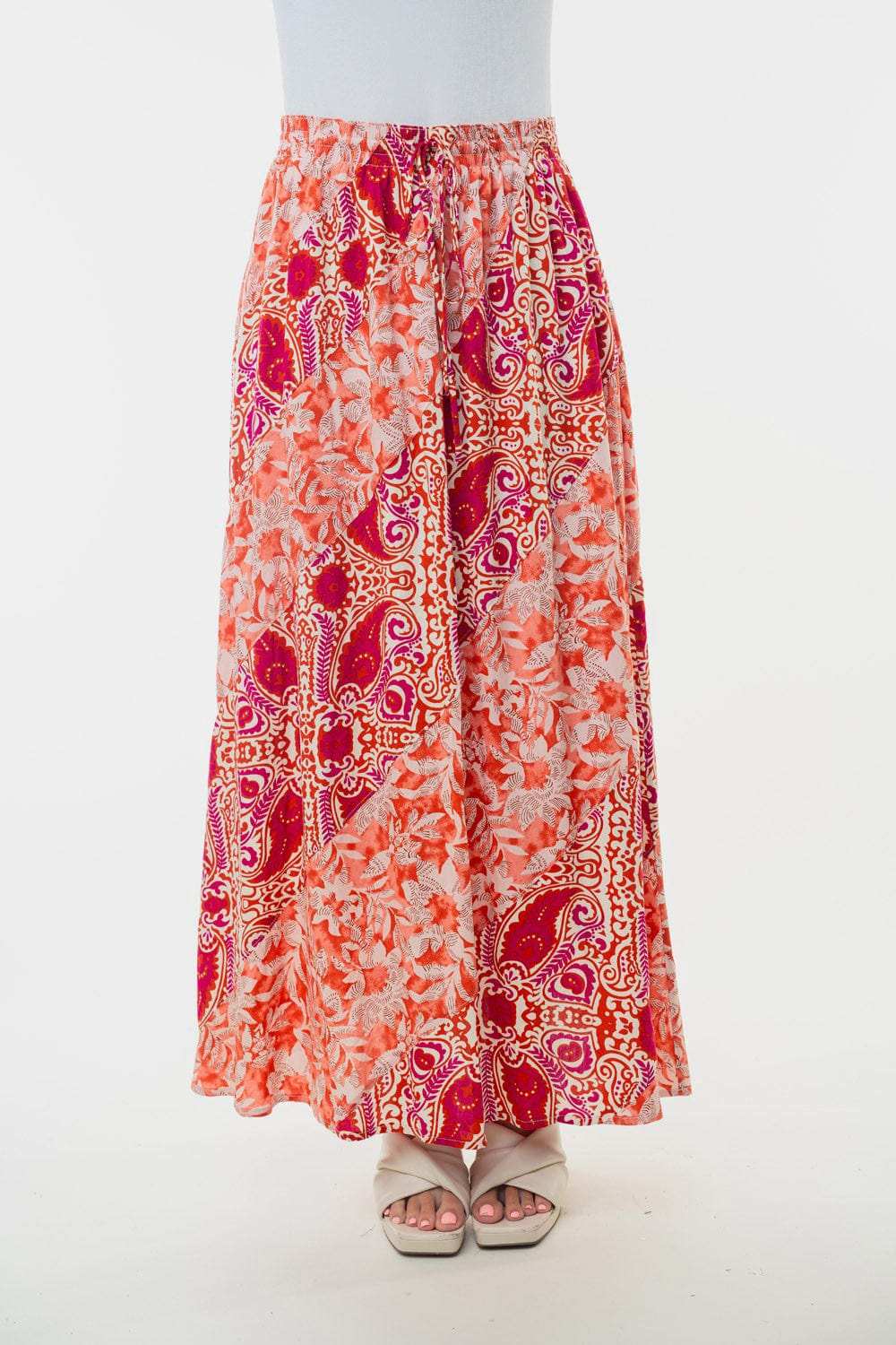 White Birch Full Size High Waisted Floral Woven Skirt - Trendsi - Flyclothing LLC