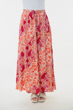 White Birch Full Size High Waisted Floral Woven Skirt Trendsi