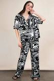 VERY J Printed Casual Wide Leg Resort Pants - Trendsi - Flyclothing LLC