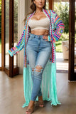 Fringe Tied Long Sleeve Cardigan - Trendsi - Flyclothing LLC