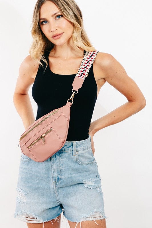Fame PU Leather Crossbody Bag with Removable Strap - Trendsi