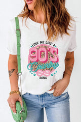 Graphic Round Neck Short Sleeve T-Shirt - Trendsi - Flyclothing LLC