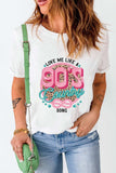 Graphic Round Neck Short Sleeve T-Shirt - Trendsi - Flyclothing LLC