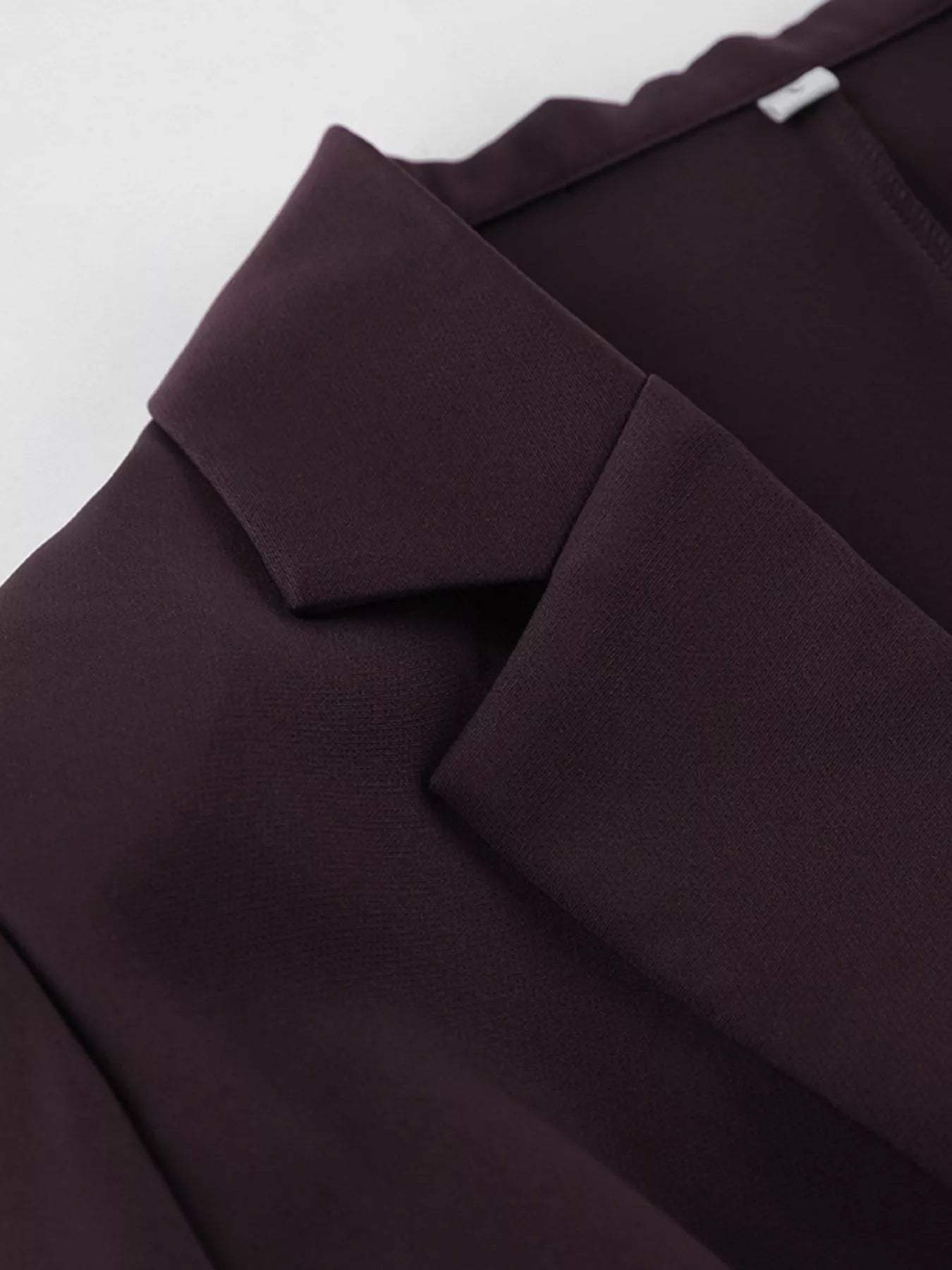 One-Button Blazer and Wide-Leg Pants Set - Trendsi - Flyclothing LLC