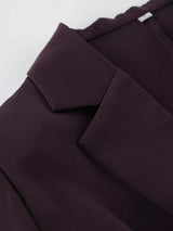 One-Button Blazer and Wide-Leg Pants Set - Trendsi - Flyclothing LLC