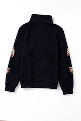 Sequin Football Long Sleeve Sweatshirt - Trendsi - Flyclothing LLC