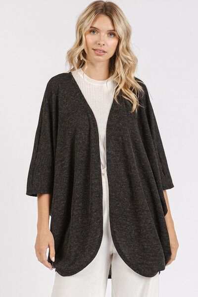 Mittoshop Open Front Batwing Sleeve Cardigan - Trendsi - Flyclothing LLC