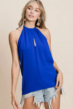 BiBi Air Flow Woven Key Hole Front Detailed Halter - Trendsi