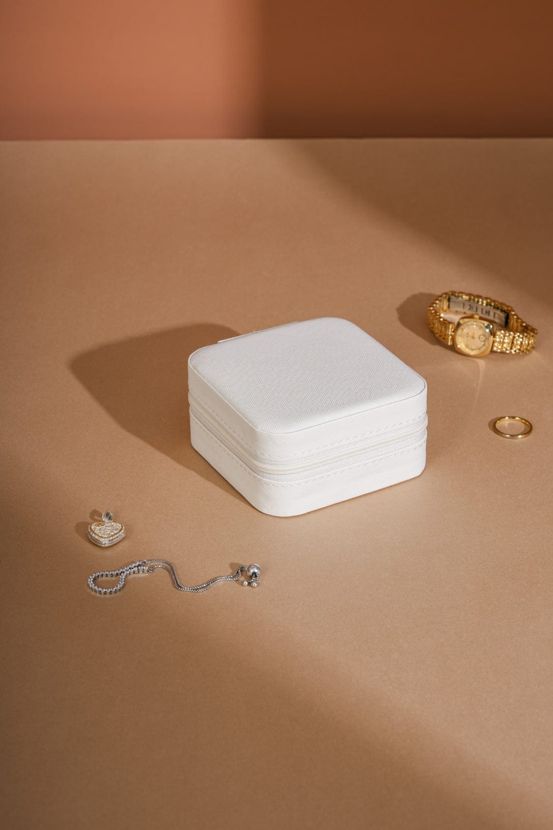 PU Leather Square Jewelry Box - Trendsi