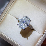 8 Carat Moissanite 925 Sterling Silver Ring - Trendsi - Flyclothing LLC