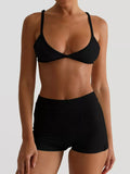 Seamless Bra and High Waist Shorts Active Set - Trendsi - Flyclothing LLC