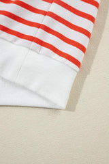 Striped Dropped Shoulder Long Sleeve Sweatshirt - Trendsi - Flyclothing LLC